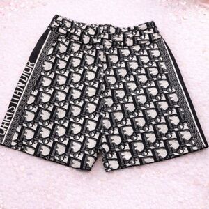 Designer Monogram Black and White Shorts